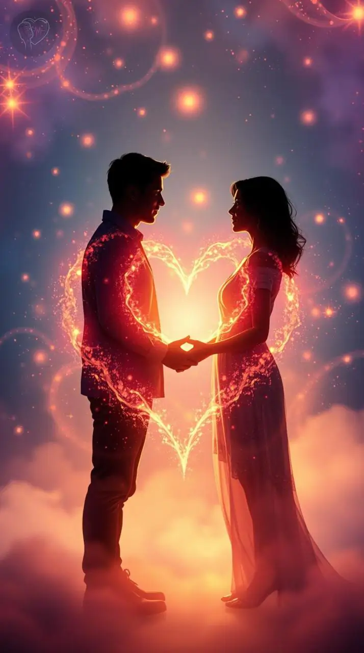 imagem representando a voz do coracao em uma declaração de amor profunda e emocional