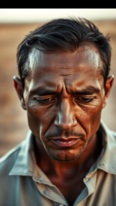 Nada que vale a pena é fácil – rosto expressando cansaço, reflexão e esperança em meio a um processo difícil