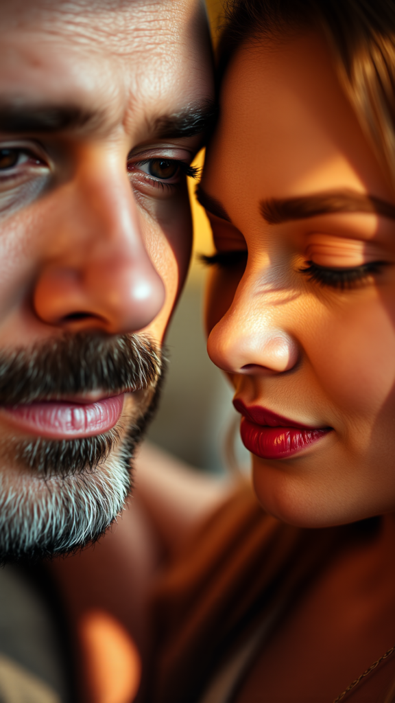 Casal em silêncio representando presença no amor